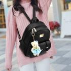 Set: Faux Leather Backpack + Envelope Clutch