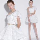 One-shoulder Fringe Mini Prom Dress / A-line Evening Gown