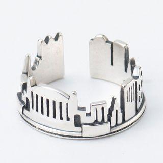 925 Sterling Silver City Open Ring