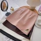 Asymmetrical Faux Leather High-waist A-line Skirt