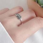 925 Sterling Silver Feather Open Ring As Shown In Figure - One Size
