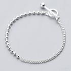 925 Sterling Silver Bead Bracelet Silver - One Size