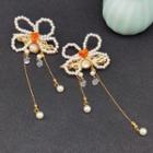 Retro Faux Pearl Hair Clip 1 Pair - L58 - One Size