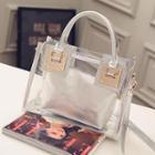 Set: Transparent Tote + Cosmetic Bag