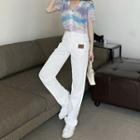 Tie Dye Short-sleeve Top / Straight Fit Jeans