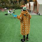 Patterned Sherpa-fleece Hoodie Dress