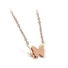 Fashion Elegant Plated Rose Gold Butterfly 316l Stainless Steel Necklace Rose Gold - One Size