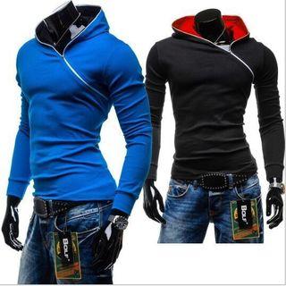 Side Zip Hooded Pullover