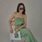 [no One Else] Pattern Tube Jumpsuit Green - One Size