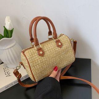 Woven Boston Bag