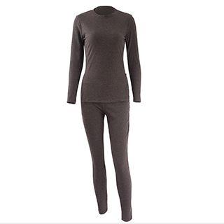 Set: Ribbed Knit Top + Ribbed Leggings