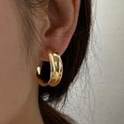 Polished Open Hoop Earring 1 Pair - K20 - Gold - One Size