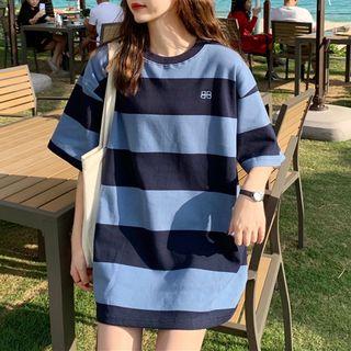 Short-sleeve Oversize Stripe T-shirt