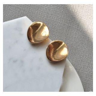 Irregular Alloy Disc Earring 1 Pair - As Shown In Figure - One Size