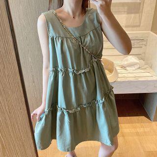 Sleeveless Ruffled Mini A-line Dress