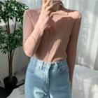Collared Ribbed Cardigan