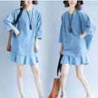 Denim 3/4-sleeve Dress