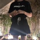 Embroidered A-line Mini Sports Skirt Black - One Size