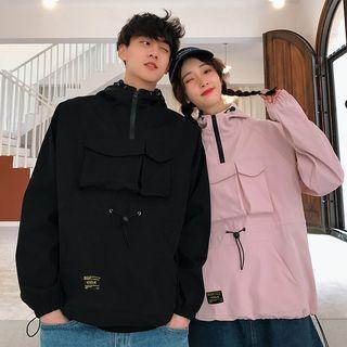 Couple Matching Half-zip Cargo Hoodie