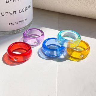 Faux Pearl Resin Ring