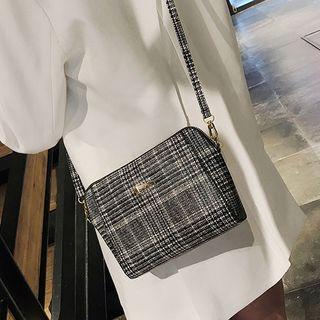 Wool Plaid Bowler Bag