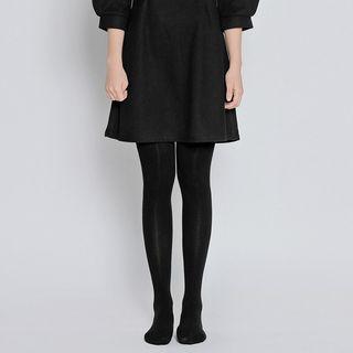 Knitted Stretchy Tights Black - One Size