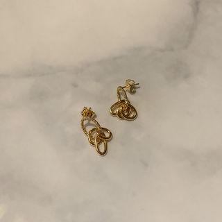 Metallic Drop Earrings One Size