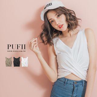Twist Front V-neck Tank Top