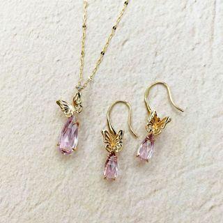 Butterfly Rhinestone Drop Earring / Necklace