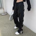 High-waist Lace Up Sweatpants