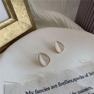 S925 Silver Water Drop Eyelet Earrings