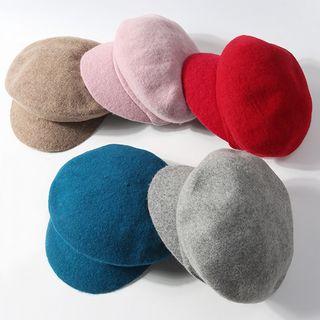 Plain Wool Newsboy Cap