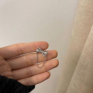 Bow Ear Cuff 1 Pc - Silver - One Size
