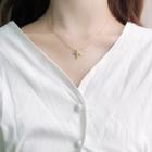 925 Sterling Silver Rhinestone Leaf Pendant Necklace Necklace - Leaf - One Size