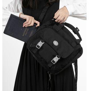 Pvc Panel Nylon Backpack / Pouch / Set