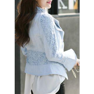 Zip-up Lace-detail Jacket