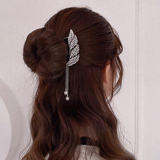 Rhinestone Leaf Hair Stick