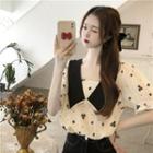 Design Floral Short-sleeve Top