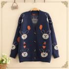 Rabbit V-neck Knit Cardigan