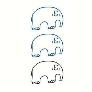 Elephant Print Waterproof Temporary Tattoo One Piece - One Size
