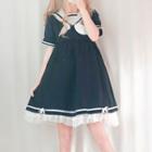 Short-sleeve Sailor Collar Mini A-line Lolita Dress
