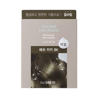 The Saem - Silk Hair Color Bubble (ash Khaki): Hairdye 50g + Oxidizing Agent 50g 2pcs
