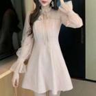 Ruffled Panel Mesh Dress