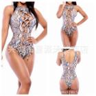 Snake-print Lace-up Swimsuit