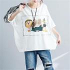 3/4-sleeve Printed T-shirt As Shown In Figure - One Size