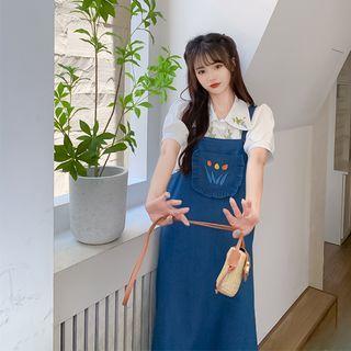 Denim Jumper Dress / Blouse