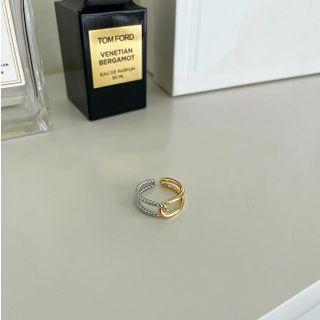 Two-tone Open Ring Gold - One Size