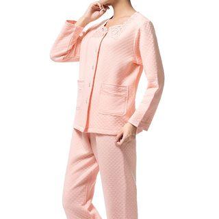Loungewear Set: Long-sleeve Blouse + Pants