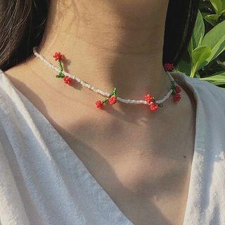 Acrylic Bead Flower Choker