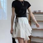 Irregular A-line Mini Skirt